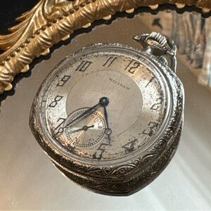 Vintage Waltham Silver Pocket Watch- Running